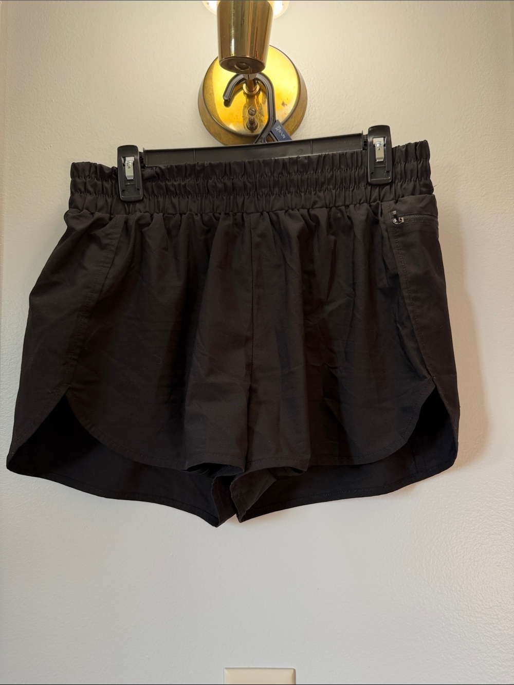 Amazon Black Women's Athletic Shorts with Elastic Waist and Side Pockets